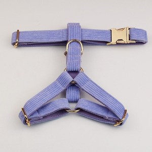 Set di 5 pezzi con imbracatura per cani in velluto a coste di lusso incluso il papillon personalizzato per animali domestici di piccole dimensioni - Product Image 4
