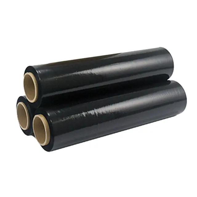 Высокое качество черная стрейч пленка паллет термоусадочная пленка/упаковочная пластиковая пленка