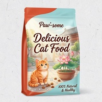 Sac d'emballage en plastique léger pour aliments pour animaux de compagnie, impression personnalisée, anti-poussière, pour croquettes sèches, vente en gros, emballage d'exportation