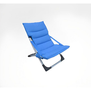 CANAPONE Chaise longue pliante pour bébé en aluminium et tissu bleu - Product Image 1