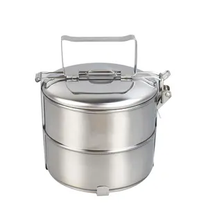 Factory Wholesales Stainless Steel TIffin Box Metal Tiffin Carrier Food Lunch Container