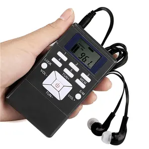 Factory FM Radio Station Receptor Broadcast Digital Mini Small Pocket Stereo Design 60-108MHZ AM FM Portable Radio For Event