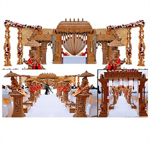 Mandap de Plumas de Pavo Real Manavarai para Bodas del Sur, Decoraciones Personalizadas para Bodas Indias, Mandapam de Pilar de Fibra, Eventos en Escenarios de Sri Lanka y EE. UU. - Product Image 2