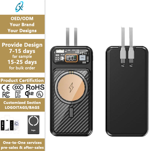 Nouvelle <span class=keywords><strong>batterie</strong></span> <span class=keywords><strong>externe</strong></span> magnétique sans fil 15W à charge rapide, <span class=keywords><strong>10000mAh</strong></span> haute capacité, portable, avec câble double intégré, chargeur de téléphone <span class=keywords><strong>externe</strong></span> - Product Image 1