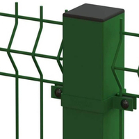 Clôture de jardin en grillage de fer recouvert de PVC vert résistant aux intempéries pour élevage de volailles, verger, usage résidentiel, soudée 3D courbée, 8 pieds