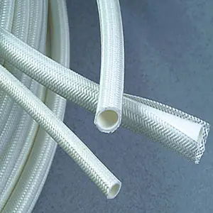 Heat Shrink Sleeve Hydraulic Pipe Protection Silicone Rubber Coated Fiberglass Cable Protective Sleeve
