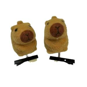 Épingles à cheveux Kawaii Capybara de style drôle de vente en gros d'épingles à cheveux de filles en peluche 3D de printemps de personnage d'<span class=keywords><strong>anime</strong></span> de dessin animé - Product Image 6