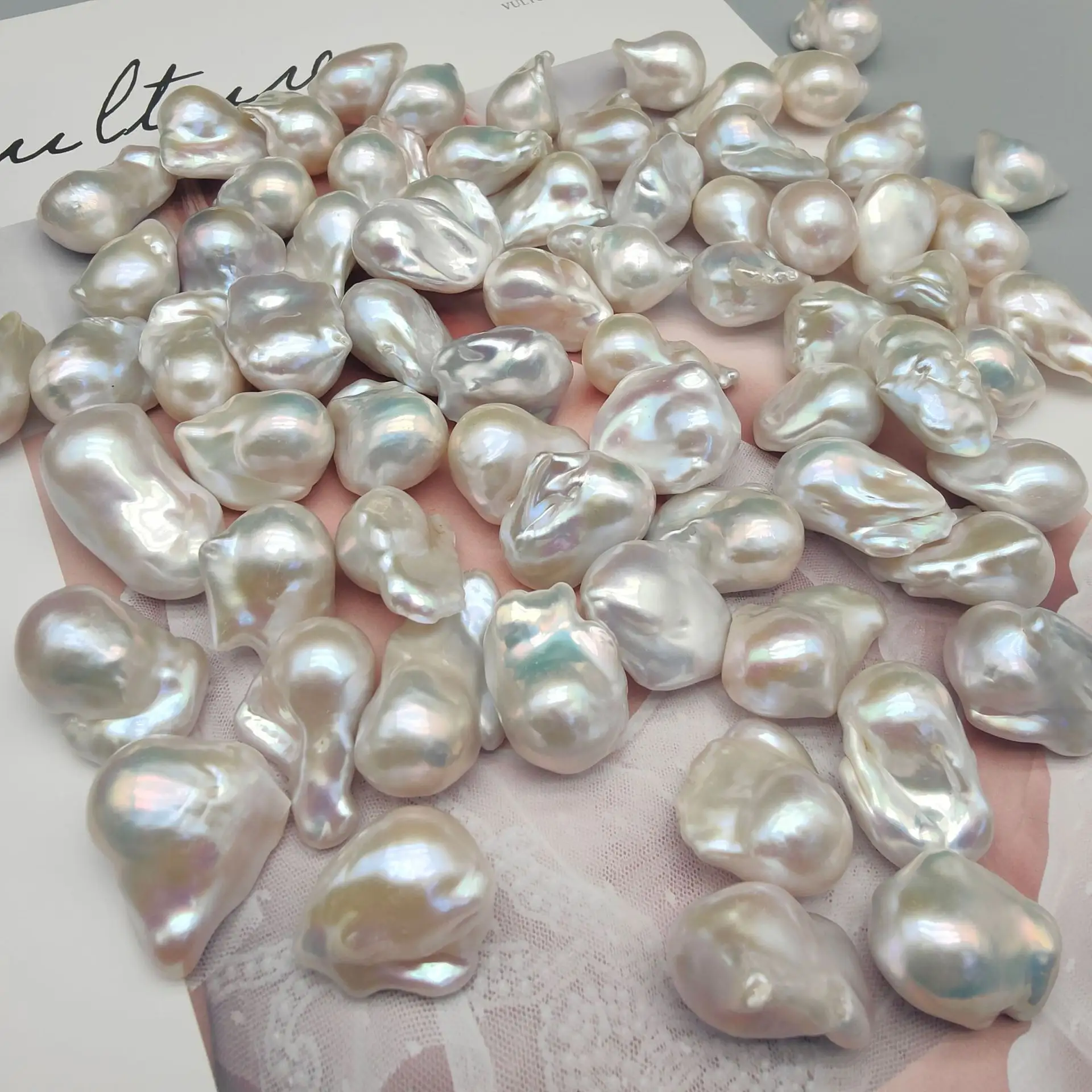Cuentas de perlas de agua dulce de 16mm, forma irregular, barrocas, para pendientes, fabricación de joyas, pulsera, collar, colgante