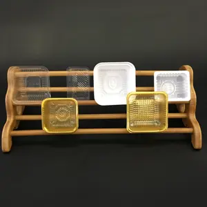 Descartável ouro claro personalizado claro plástico inserir embalagem bandeja termoformagem inserir embalagem mooncake bandeja