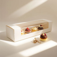 Vente en gros Boîte à bonbons blanche violette 4 6 8 avec fenêtre transparente Boîte d'emballage en papier de luxe avec inserts pour cupcake pâtisserie boulangerie