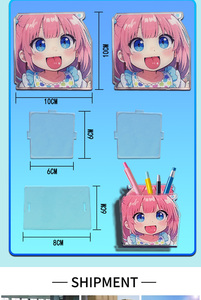 Custom <b>Anime</b> Acrylic Pen Holder OEM ODM Printed Figure Acrylic Organizer For Fan Collection Souvenir - Product Image 6