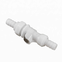 Kit de raccords rapides en plastique de qualité alimentaire CPC pour bière artisanale, avec raccord cannelé 1/4'' pour tuyau, vanne d'arrêt et clapet anti-retour à levier