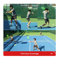 Robot de Entrenamiento de Tenis Portátil Profesional Nisplay N2, Ángulo Ajustable, Lanzador Automático de Pelotas, Control Remoto, Aleación de Aluminio
