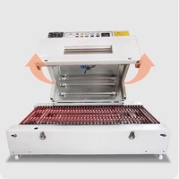 Horno de Túnel Termoencogible Industrial con Cinta Transportadora de Malla y Control Digital de Temperatura para Envoltura de Películas POF y PVC