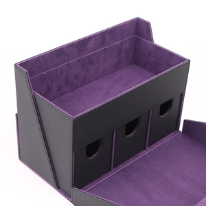 Caja de Almacenamiento Personalizada para Tarjetas Deportivas, Caja de Almacenamiento de Cartas de Juego/<span class=keywords><strong>Magic</strong></span> de Cuero PU Personalizable - Product Image 5