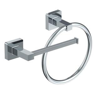 Ensemble d'accessoires de salle de bain 2 pièces en argent à fixation murale Home Designer Hardware avec porte-papier et porte-serviette - Product Image 3