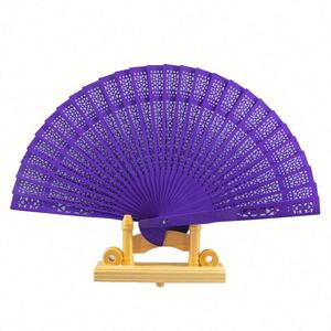 Custom Printed Engraved Vintage Bamboo Handheld Fans Foldable Wooden Hand Fan for Wedding Party Decoration or Birthday <b>Gift</b> - Product Image 2