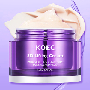 Creme Facial Noturno KOEC 3D Lifting com Peptídeos para Rugas, Hidratante Profundo com Ácido Hialurônico Vegano Coreano - Product Image 1