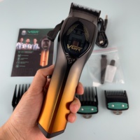 Tondeuse à barbe et cheveux en plastique V-657, nouveau design, professionnelle, sans fil, lames en acier inoxydable, autonomie de 91 à 120 minutes, pour usage domestique