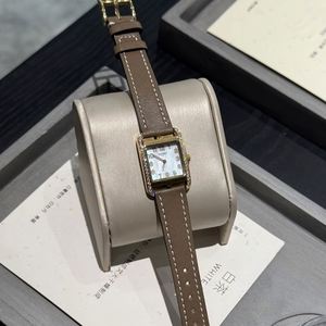 H Brand 2025 High Luxury Women's Square Analog Watch with Small Leather Band Crystal Dial <b>Window</b> Quartz Movement by Stop Watch - Product Image 5