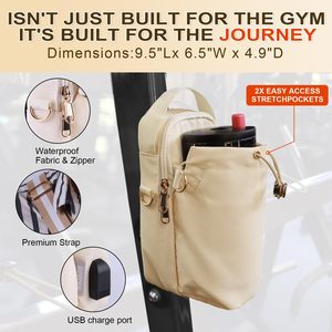 Sac à bouteille d'eau magnétique personnalisé avec logo, en nylon, fermeture éclair, aimant pour téléphone, sport, fitness, porte-bouteille magnétique, sac de sport avec sangle - Product Image 5