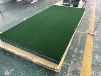Tapis de putting de golf 3D Premium vert GSM 153D 1,5m x 3m (5ft x 10ft) pour intérieur, surface en gazon véritable, tapis de frappe en nylon pour driving range, garantie 2 ans