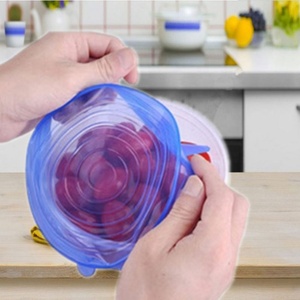 Tapas elásticas de silicona populares de 6 uds., tapa Universal de silicona para envolver alimentos, tapa de olla, cubierta de silicona, sartén, accesorios de cocina - Product Image 6