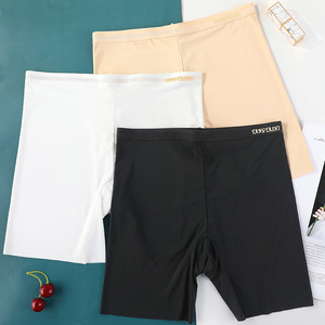 Mutande di Sicurezza Senza Cuciture per Donne Taglie Forti, Boxer a Vita Alta in Nylon con Gamba Lunga e Fondo in Cotone, Intimo Femminile Tipo Boyshort - Product Image 2