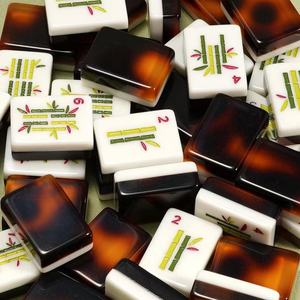 Lujosas fichas de mahjong de acrílico con diseño de caparazón de tortuga, regalo para mamá, para reuniones de chicas, noche de mahjong, club de mahjong - Product Image 1