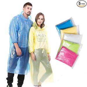 Imperméable en plastique imperméable jetable pour adultes Capuche transparente Vêtements de pluie noirs pour les activités de plein air comme la randonnée à vélo - Product Image 4