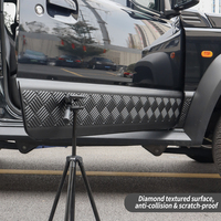 Molduras Laterales para Carrocería de Suzuki Jimny JB64 JB74 2018-2025, Panel de Revestimiento de Puerta con Diseño de Diamante, Antiarañazos, Juego Completo de 6 Piezas, Adhesivo 3M
