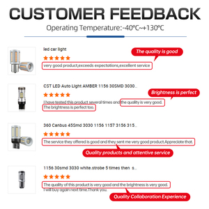 Lampadina <span class=keywords><strong>LED</strong></span> 1156 7440 <span class=keywords><strong>P21w</strong></span> Bau15s 40smd 45smd 3030 per Interni Auto, Luce Rossa Stroboscopica, <span class=keywords><strong>Retromarcia</strong></span>, Freno 3156 - Product Image 5