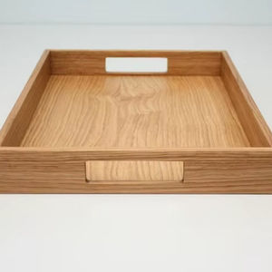 Artisanat en bois Plateau de service en bois massif fait à la main de haute qualité Finition de luxe Écologique Personnalisable pour les cadeaux Hôtels - Product Image 1