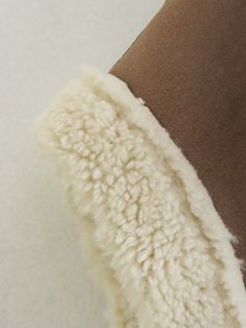 <span class=keywords><strong>Chaleco</strong></span> de Mujer, Primavera 2025, Nuevo, Casual, con Solapa, Sin Mangas, Grueso, Cálido, Imitación <span class=keywords><strong>Piel</strong></span>, con Forro Polar - Product Image 3