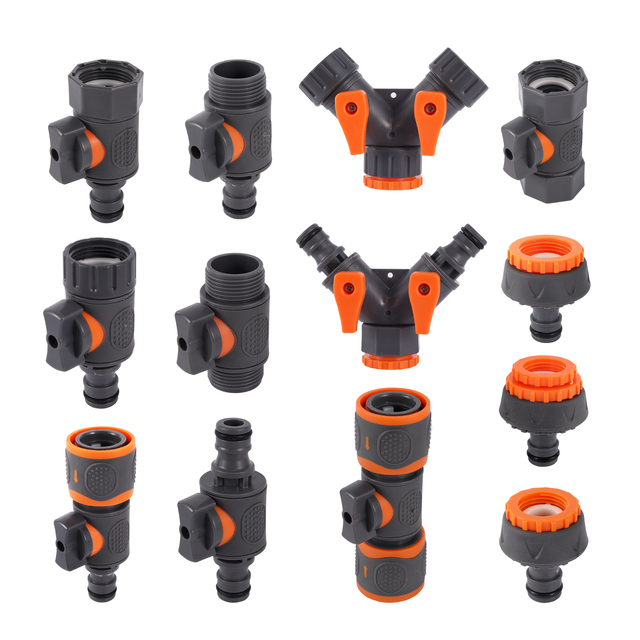 1/2  3/4 1 Inch Thread Connector  Garden Irrigation Water Hose Pipe Quick Adapter Connector Fittings Faucet Adapter Connector