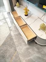 Vente directe d'usine, ensemble de meuble TV et table basse en bois moderne, rangement mural, pour salon, hôtel, appartement, utilisation 65 pouces+