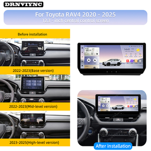 Autoradio Android 14 da 12,3 Pollici <span class=keywords><strong>con</strong></span> CarPlay, GPS, Navigazione, Schermo Multimediale e <span class=keywords><strong>Lettore</strong></span> <span class=keywords><strong>DVD</strong></span> per Toyota RAV4 2020 - 2025 - Product Image 2