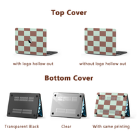Étui pour ordinateur portable en cristal rigide moderne et fin avec impression de logo personnalisé pour MacBook Air Pro 13 14 15 16 pouces