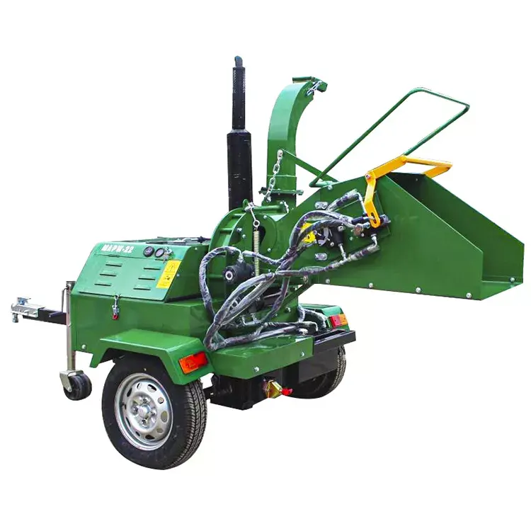 CHINA High efficiency brush Chips crusher Aols 50hp 40hp 22hp 18hp self feeding mobile wood chipper/wood branch chipper price