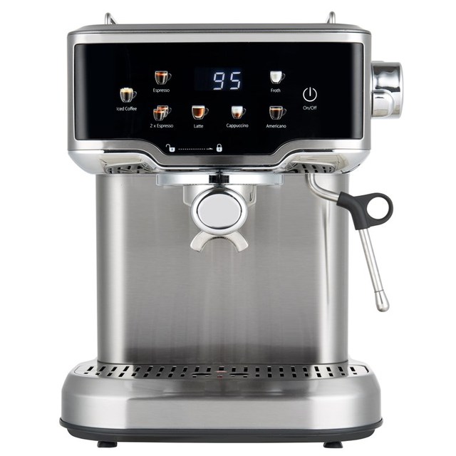Commercial 58MM Large Stainless Steel Brew Coffee Machine Semi Automatic 20 Bar Espresso Coffee Maker for Home Office Hotel Use