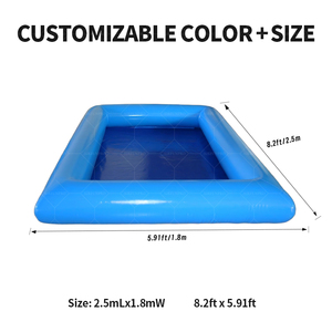 <span class=keywords><strong>Piscine</strong></span> <span class=keywords><strong>gonflable</strong></span> carrée pour enfants, de qualité commerciale, en PVC, fabriquée en Chine, avec toboggan - Product Image 6