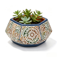 Pot de fleurs en céramique et ciment, petit pot pour plantes succulentes, herbe, décoration de jardin