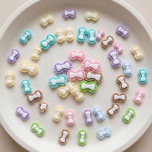 <span class=keywords><strong>Macaron</strong></span> Double Couleur Nœud Mignon Bijoux d'Ongles en Résine Stéréo Décoration pour Ongles et Épingles à Cheveux Vente en Gros - Product Image 2