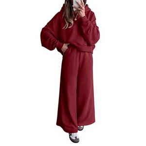Conjuntos de 2 Piezas para Mujer Hechos a Medida por OEM, Sudaderas con Capucha de Manga Larga, Pantalones Deportivos de Pierna Ancha, Conjuntos Deportivos, Ropa Urbana, Conjuntos de Otoño 2026 - Product Image 5