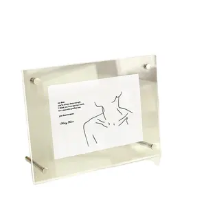 Wholesale Low price Customized size 5/6/7/8 inch transparent clear acrylic magnetic photo frame