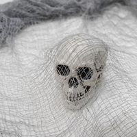 Grande toile de gaze noire pour décoration d'Halloween, maison hantée, tissu en maille moderne à suspendre pour costumes et accessoires
