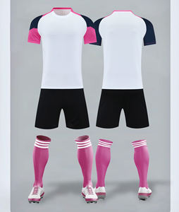 Großhandel Maßgeschneiderte Fußball-T-Shirts Fußballtrikot Fußballuniform für Herren 100% Polyester Thai-Qualität Schnelltrocknend OEM Logo Teamname - Product Image 5