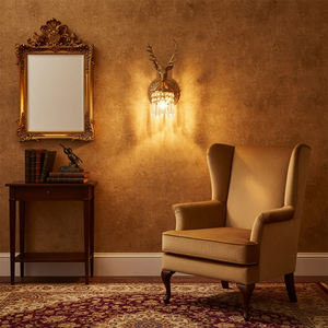 Wall <strong>Lamp</strong> Nordic Modern Creative Living Room Bedroom Hotel Brass Crystal High Quality New Design Stable Antler Crystal Wall <strong>Lamp</strong> - Product Image 2