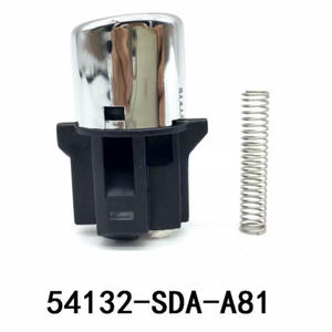 Pommeau de levier de vitesse Honda Accord 54132-SDC-A82, tête noire en alliage d'aluminium, bouton poussoir antirouille avec ressort - Product Image 3