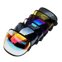 S’adapte à tous les casques moto vintage rétro à demi-coque ouverte, écran bulle, visière, lunettes de soleil et accessoires